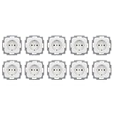 10 Stück Busch-Jaeger Reflex SI Set: 20 EUC-214 SCHUKO® Steckdosen-Einsatz Alpinweiß