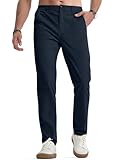 Elegancity Herren Chinohose Blau Stretch Freizeithose Regular Fit Stoffhose Anzughose Einfarbig 60% Baumwolle Passform Mit Bundgummi 3XL