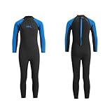 Urban Beach Kinder Sharptooth Kids Full Length Wetsuit Shorty Neoprenanzug, blau, 13-14 Jahre