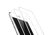 TECHKUN 2 Stück 3D Full Screen Panzerfolie HD Displayschutzfolie 9H Härte Glas Folie für iPhone 8/7/6S/6 (4.7Zoll) - weiß