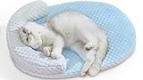 Katzenkuhlbett Waschbar60 * 46cm lit U-fōrmigem Kopfkissen Katzen Bettchen fur Katze HundeKihlmatte Fur Katzen Hnd Kuhlende latte Haustiermatte