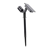 Tonysa Solar-Landschaftsstrahler, Verstellbar, Automatisches Einschalten, Energiesparendes Solar-Spotlicht für den Hof, Wege Im Freien, ABS-Acryl, 1er-Pack (weißes Licht)