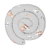 Totsy Baby XXL Bettschlange Bettkissen Stillkissen Bettrolle Bettkantenschutz Zierkissen Bettumrandung Schlange XL Handmade Kaninchen 200 cm Oeko-Tex-Zertifikat