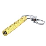 Reifendeflator tragbar 4 in 1 Kupfer -Reifenluft -Down -Werkzeug mit Reifenventilkappen Schlüsselbund