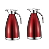 Alipis 2St isolierter Wasserkocher isolierflasche termosflasche thermosauciere Abs Heiß- und Kaltwasserspender Camping-Kaffeekanne Kaffeeflasche Thermoflasche flasche aus edelstahl rot