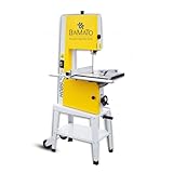 BAMATO Holzbandsäge HOBS 3.0 | 230V | inkl. Anschlagset | 3-Rollen Präzisionsführung | stabiler Längsanschlag mit Lupe | mit Fahrwerk und ausziehbarem Transportgriff