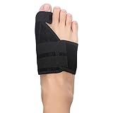 Hallux Valgus Korrektur Schiene für Linderung von Großzehenschmerzen und zur Ausrichtung der Zehen Hallux Valgus Bandage für Herren und Damen Schutz der großen Zehe (Schwarz, Rechts)