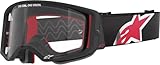 Alpinestars Brille Supertech Corp schwarz rot Clear - MX Cross Motocross ATV MTB Off Road