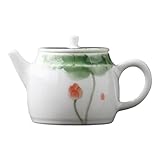 Teekessel Kreative handbemalte Lotus Kleine Teekanne Keramik Tee Brauen Haushalts Tee-Set Einzigen Topf Schwarzen Kung Fu Freizeit-Teeservices