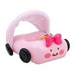 Aufblasbarer Schwimmring – Baby-Schwimmring mit Baldachin, Baby-Schwimmsitz mit Autolenkrad und Hupe, Sonnenschutz, Poolring für Kinder, , Mädchen, 61 cm