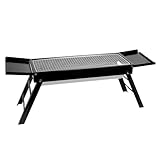 Tragbarer Holzkohlegrill - Faltbarer Grill Mit Beistelltisch | BBQ Grills Geeignet Zum Kochen im Freien | Tragbare Outdoor-Kochgeräte Für Picknick Tailgating Garten Wandern Backpacking Camping