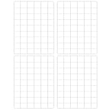 Funabridge 4-teiliges weißes Metall-Wandgitter mit Clips, verstellbare Haken für Fotos und Dekor, moderne Büro- und Heim-Display-Lösung