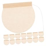 TOGEVAL 100 Stück Runde Teebeutel zum Selbstbefüllen Einweg filterbeutel für Losen Tee Früchtetee Gewürze Natürliche Farbe für Zuhause und Büro