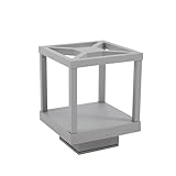 Lucande LED Außenleuchte Lealan (spritzwassergeschützt (Modern) in Alu aus Aluminium (1 flammig,) - Wegeleuchte Pollerleuchte Wegelampe Sockelleuchte