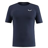 Salewa Herren Puez Sporty Dry M T-shirt S/S Tee, Navy Blazer, M EU