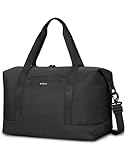 ECOHUB 20L Ryanair Handgepäck 40x20x25, Handgepäck Tasche für Flugzeug, Faltbare Reisetasche Mit Abnehmbar Nass-Tasche, Ryan Airlines Bag 40x20x25, Weekender Damen Herren, Patent Anhängig(Schwarz)