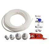 CashMuch Kühlschrank-Wasserleitungsanschlussset, 15 m, mit Rohrschneider und Clips für Samsung, Bosch, Siemens, Neff Kühler, Eismaschine Installation
