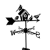 QUXVUIS Wunderschön gestalteter Windrichtungsanzeiger für die Gartendekoration. Wetterfahne aus Metall in exquisiter Form