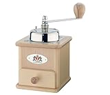 Zassenhaus Kaffeemühle Manuell BRASILIA | Buche natur | 12 x 12.5 x 20cm | zum Mahlen von Kaffeebohnen | stufenlos verstellbarer Mahlgrad | mit Original Zassenhaus Mahlwerk