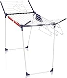 Leifheit Standtrockner Pegasus 200 Solid Comfort mit 20m Trockenlänge, Flügelwäschetrockner für Lange Wäschestücke, Wäscheständer mit Bügelstangen