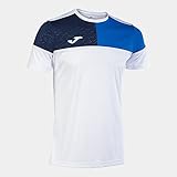 Joma Kurzarmshirt Mann Crew V Weiss königsblau Marineblau