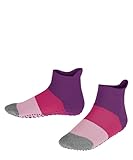 FALKE Unisex Kinder Stoppersocken Colour Block K Hp Baumwolle rutschhemmende Noppen 1 Paar, Blau Deep Lilac 6963, 31/34 EU