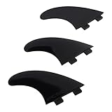 MAGT Surfboard Fin, 3 Stück/Set Robustes FCS G5 Surfboard Finnen Longboard Ersatz Finne für Surfboard Paddleboard(Schwarz)