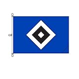 Stormflag Hissfahne HSV Raute Flagges extra stärkere Ecke 120cmx180cm Außenflagge Polyester 110g/m2 mit drei Haken