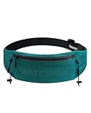 WATERFLY Laufgürtel für Handy Lauftasche Joggen: Lauf Hüfttasche Herren Damen mit 3 Taschen Jogging Bauchtasche Handytasche Triathlon Startnummernband Laufgurt Marathon Running Belt mit Nummernhalter