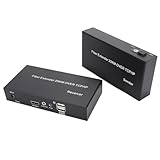 1080P 60Hz KVM USB Extender, KVM aus Aluminiumlegierung mit Geringer Latenz (EU-Stecker)