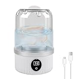 Tragbare Mini-Waschmaschine, 2 Modi, 15W Unterwäsche Waschmaschine, 1L Kleine Mobile Waschmaschine für Babykleidung, Unterwäsche, Socken, Reisen (Weiß)