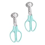 MAGICLULU 1 Satz Wachteleierschere Cracker Wachteleierschale Knacken Kitchen Scissors Küche Gadget Eierschere Für Die Küche Wachteleiöffner Aus Edelstahl Rostfreier Stahl Blue 2 Stücke