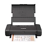 Canon PIXMA TR150 mobiler Drucker (WLAN, Cloud, AirPrint, 4.800 dpi x 1.200 dpi, Highspeed USB Typ C, OLED-Display, Tintenstrahldrucker), schwarz, 322 x 185 x 66 mm