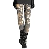 Yoga-Hose, große Größe, Damen, bedruckt, mit Pailletten, Sport-Leggings mit weichem und schmalem Butt, verwaschene & zerrissene Jeans, Dunkelgrau - 3., Large