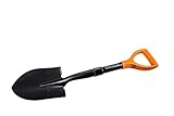 BLACK+DECKER Schaufel - 67 cm - 800 GR - Rostfrei - Kopf aus Karbonstahl und Stiel aus Glasfaser - Schwarz