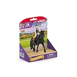 SCHLEICH Horse Club | Tori & Princess 42640 | bewegliche Mädchenfigur mit Pferd, Sattel, Zaumzeug & Satteldecke | detailgetreues Pferde Spielset | Geschenk für Kids | Spielzeug ab 5 Jahren | 11 Teile