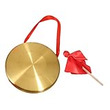 TOPPERFUN Bronze-gongs Und Trommeln Chinesisches Schlaginstrument Becken Aus China Chinesische Gongs Kupferbecken Bronze-chau-gongs Asiatischer Deko Dicker Schnitt Kupferholz Kleiner Gong