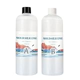 Generisch Flüssiges Silikon Kautschuk, Abformsilikon Weich 1:1, Dubliersilikon, Abdruckmasse, Mischungsverhältnis Silikon Für Silikonformen, Harzformen, Kerzenformen,Transluzent Transparent