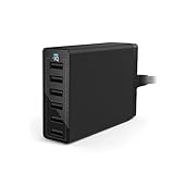 Anker PowerPort 6 (60W 6-Port USB Ladegerät), iPad Ladegerät für iPhone, iPad, Galaxy, Nexus, HTC, Nokia, Motorola und weitere (Schwarz)