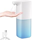 Vartegas Seifenspender Automatisch Elektrisch mit Sensor, No Touch Desinfektionsspender Wandmontage ohne Bohren, Wasserdicht IPX5 für Bad Küche Büro (A)