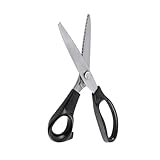 Odorkle Zick-Zack-Schere, Anatomisch Geformte Griffe, Zackenschere, Schere für Stoffe, Futter, Leder, Heimwerken (5 mm)