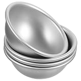 Homoyoyo Halbkugel Kuchenform 4 Stück Aluminiumlegierung Leichte Backform mit Abgerundeten Kanten Schnellem Wärmeleitvermögen für Kuchen Mousse Pudding Backform für Anfänger und Haushalt