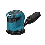 TIEOAXFT 125 mm Bürstenmotor Akku-Exzenterschleifer Holzschleifer Holz Metall Wachsen Polieren Schleifmaschine for 18 V Batterie(Type 1)