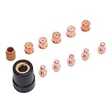 Tomantery Plasmaschneider-Elektroden-Set, Langlebige Ersatzspitzen für Eastwood Versa-Cut 40 für CB50, Werkstatt, Messingkonstruktion