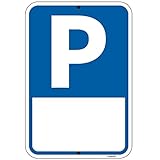 Goodvia Parkplatzschild Metall Reflektierend 44×30 cm, Privatparkplatz Parkschilder Alu Beschreibbares Schild für Parkplatz Individuell, Parkplatz Reserviert, Parkplatz Kunden, Parkplatz Gäste