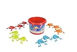 Simba 106044122 - Frosch Hüpf Spiel, 2-fach sortiert, es wird nur ein Artikel geliefert, Top 12cm Durchmesser, 12 Frösche, ab 3 Jahren