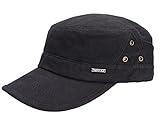 Leoodo Herren Damen Military Army Stil Cap aus Baumwolle verstellbare Sonnen Kappe für Wandern und Sport, Mütze Farbe 2020:Schwarz