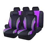 FüR Nissan Qashqai J11 Visia/Acenta 2013-2026, Autositzbezüge Vorne Und Hinten Auto-Schonbezüge Verschleißfest Schutz Zubehör, F/Purple