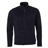 James & Nicholson Herren Fleece Jacke, Blau (Navy), Medium