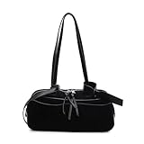 Oxxggkao Stilvolle Schultertasche aus Wildlederimitat für Damen, weiche Tragetasche mit Reißverschluss, Handtasche für Büro, Reisen, Alltag, Wildledertasche, Umhängetasche